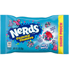 NERDS Candy Gummy Cluster Very Berry 3oz pouch