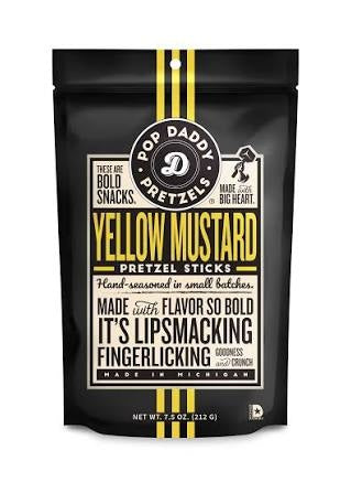 POP DADDY PRETZEL Yellow Mustard Pretzel Stick