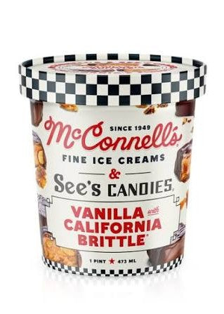 MCCONNELLS FINE ICE CREAMS Vanilla with California Brittle