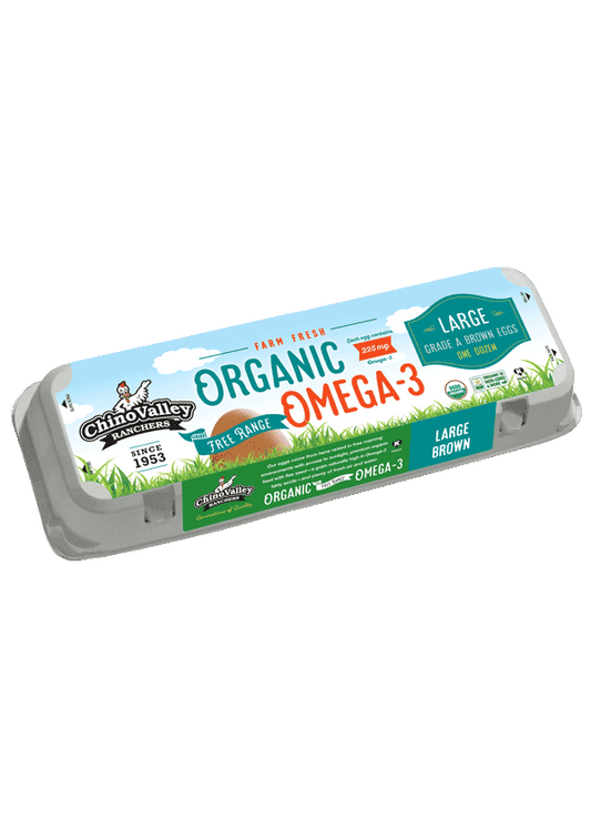 CHINO VALLEY Organic Omega Large Brown Dozen Eggs