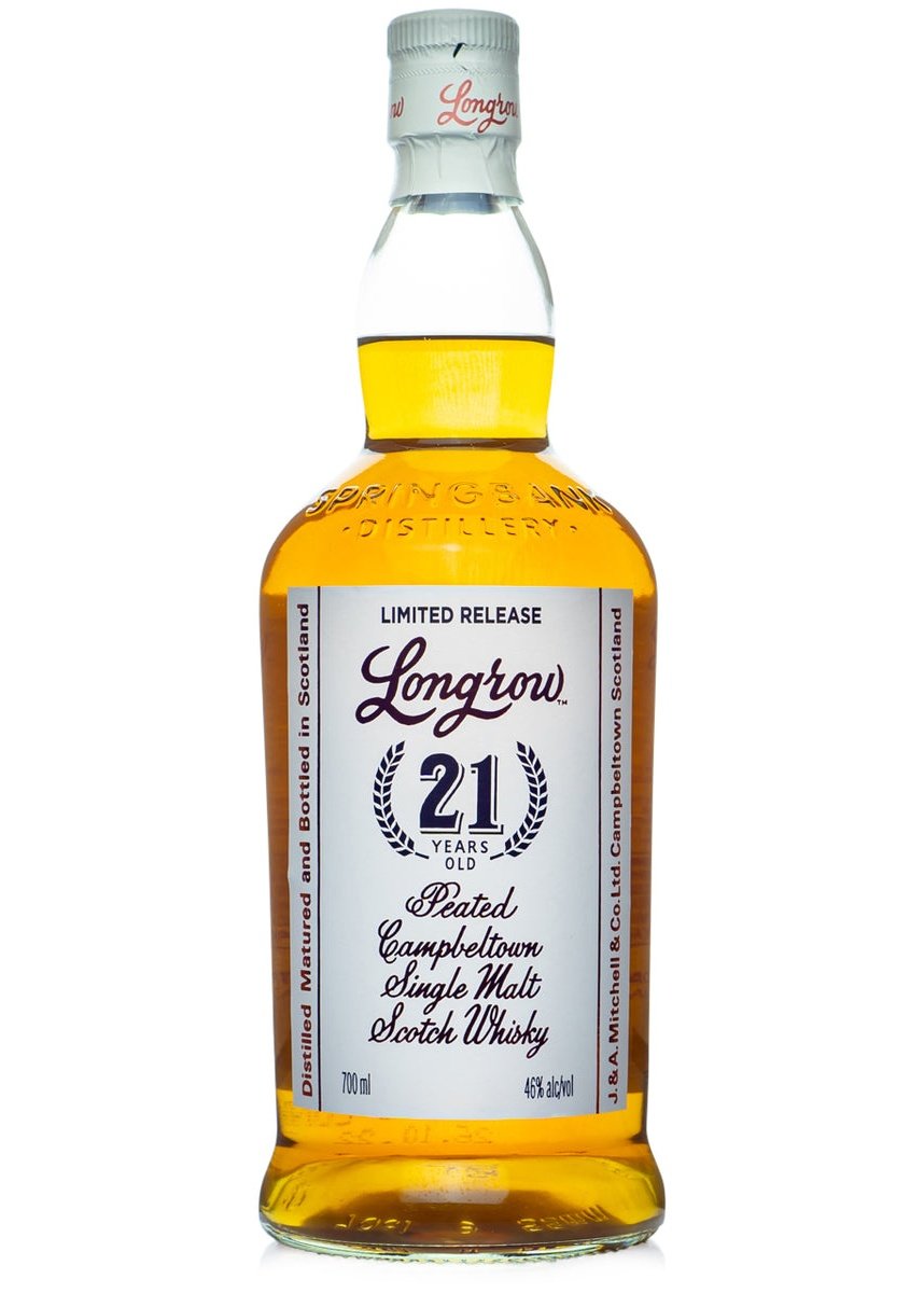 SPRINGBANK Longrow 21 Years Old Scotch Peated Campbeltown Single Malt