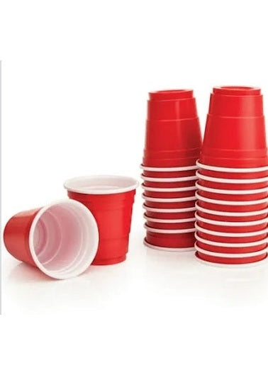 TRUE BRAND Red Glasses Set of 24