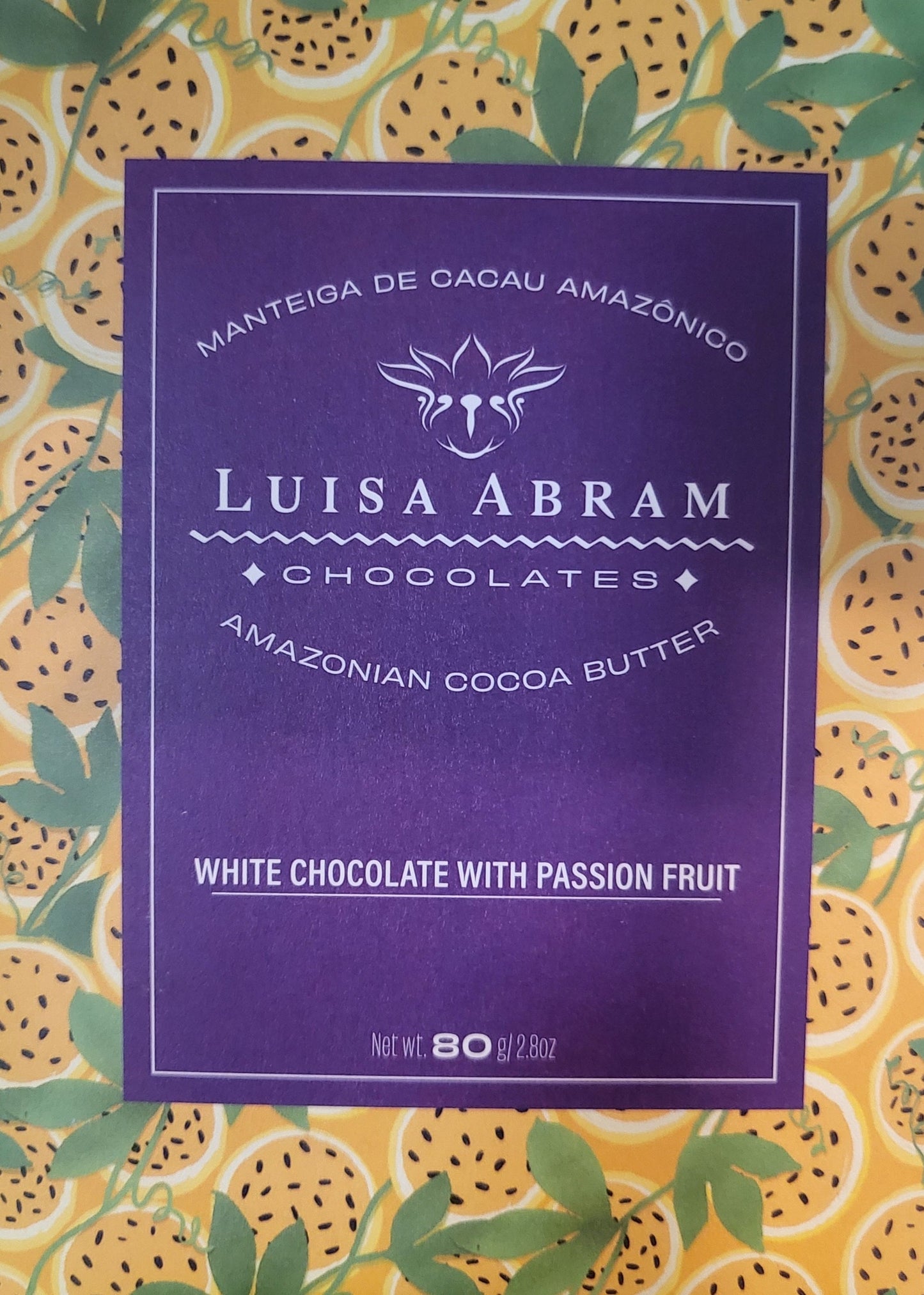 Luisa Abram White Chocolate with Passion Fruit, 80g