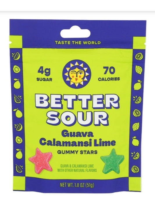 BETTER SOUR Guava Calamansi Lime Gummy Stars