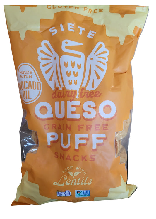 SIETE Dairy Free Queso Grain Free Puff Snacks