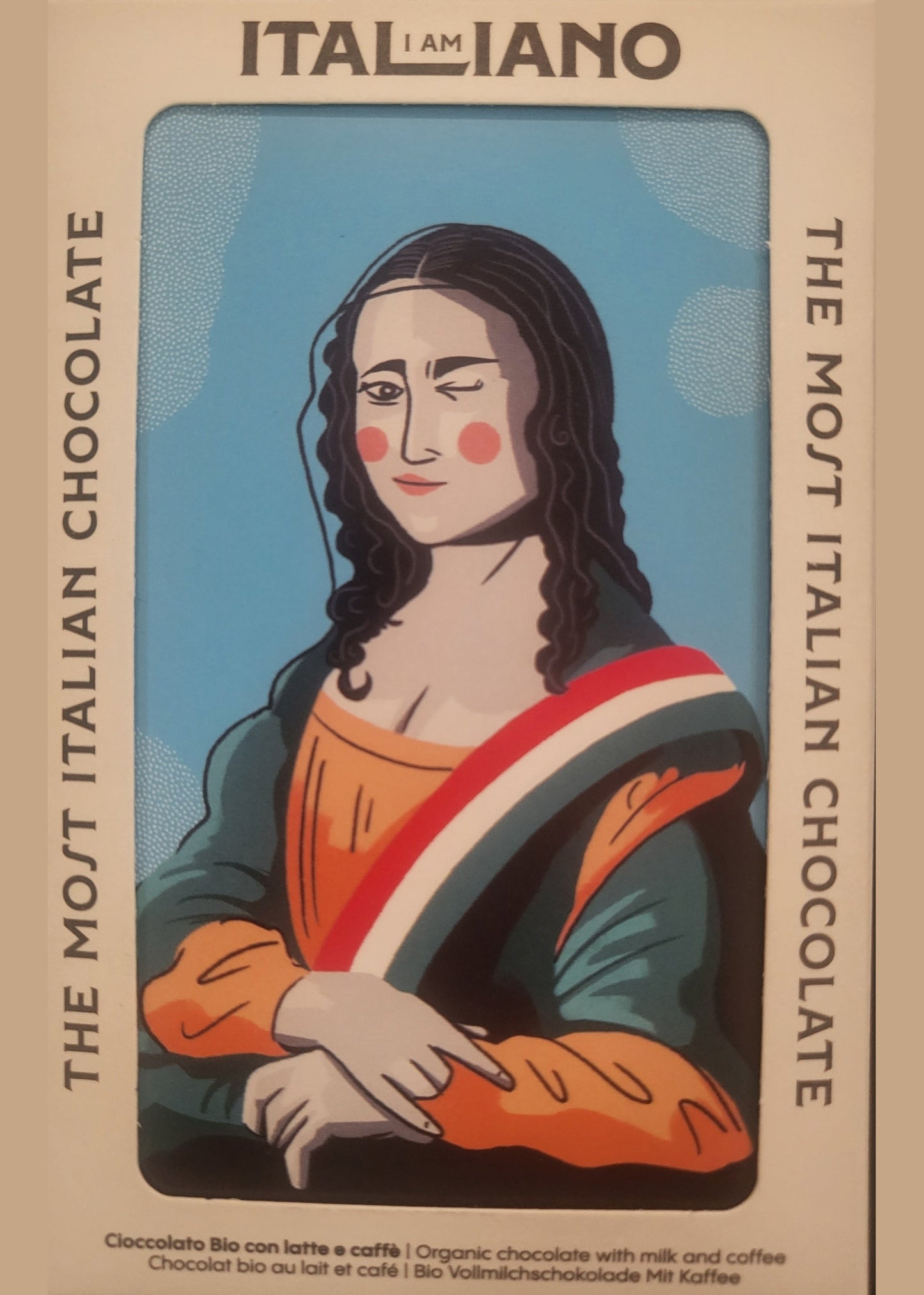 I Am Italiano Organic Milk and Coffee Chocolate (Mona Lisa), 50g 12 EACH 50g 12