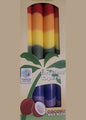 TAPER CANDLE 9IN RAINBOW