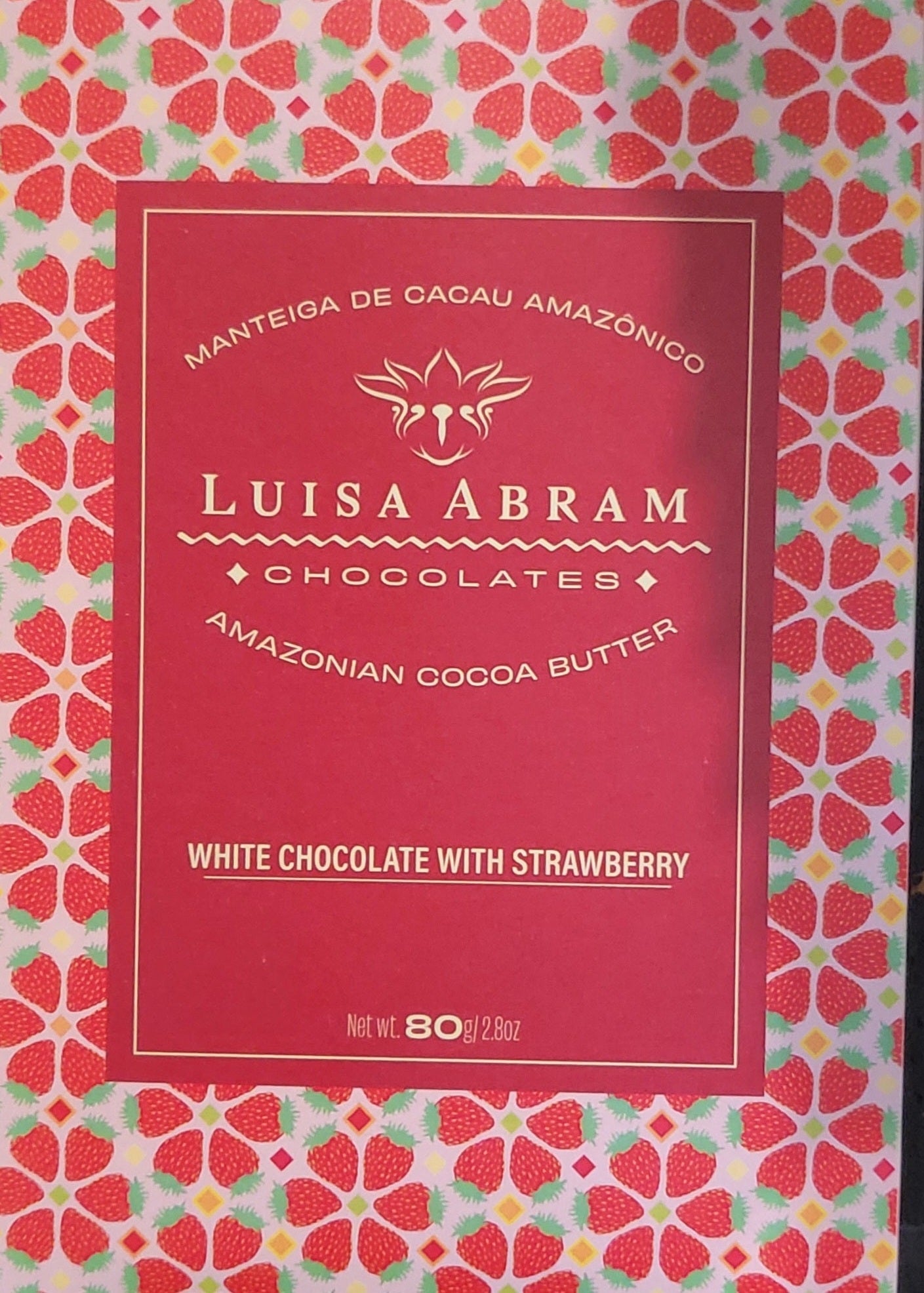 Luisa Abram White Chocolate with Strawberry, 80g