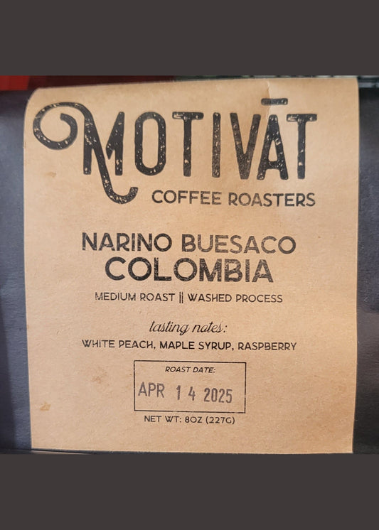 MOTIVĀT COFFEE ROASTERS Narino Buesaco Colombia Medium Roast