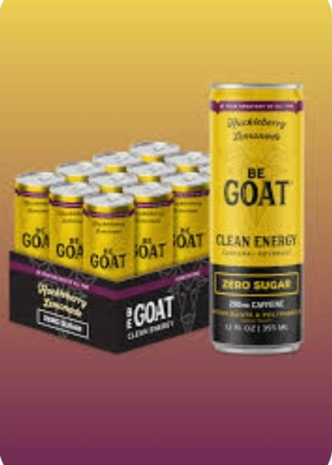 BE GOAT Huckleberry Lemonade Clean Energy Cascara Beverage
