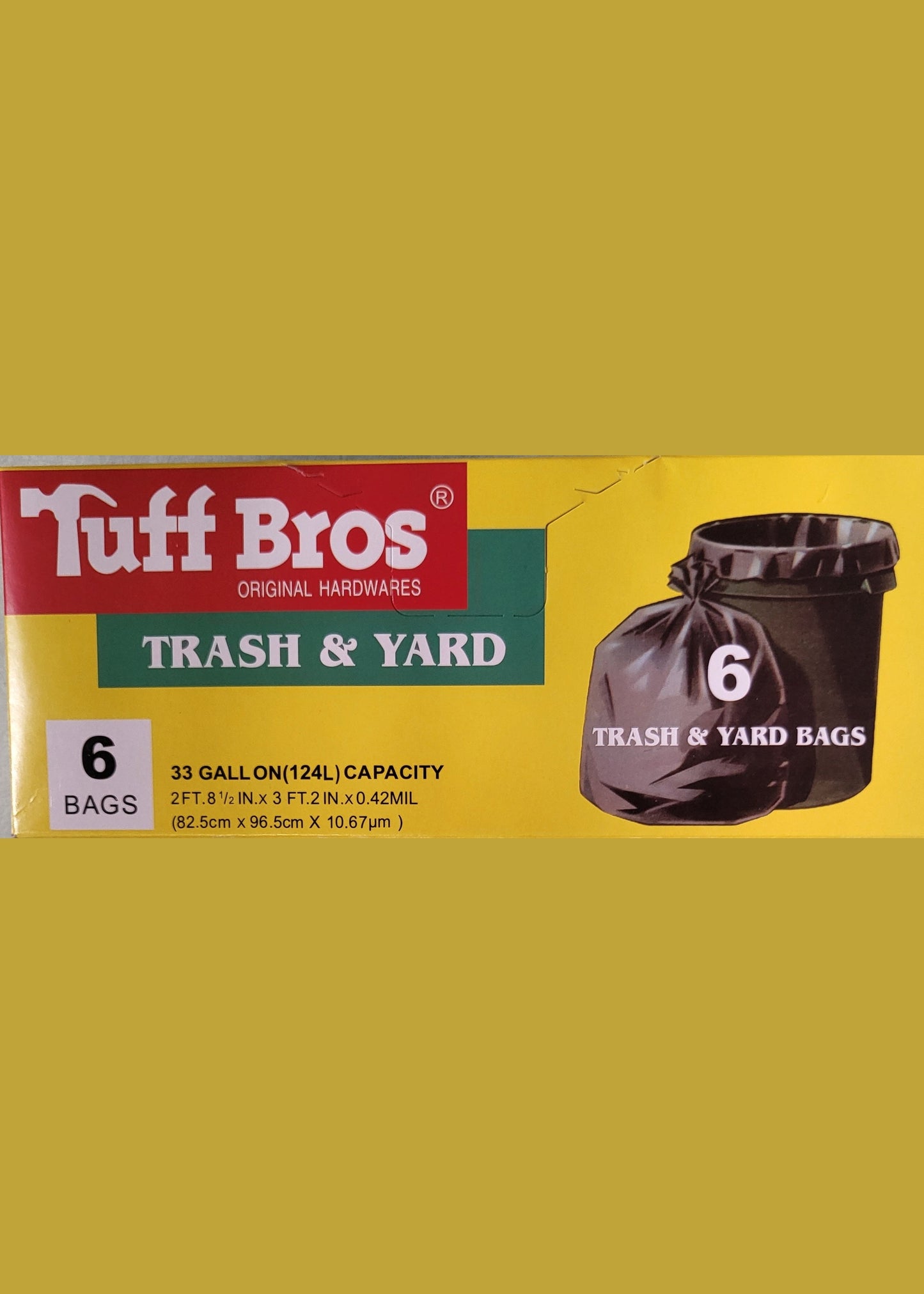 TUFF BROS Trash Bag 33gl