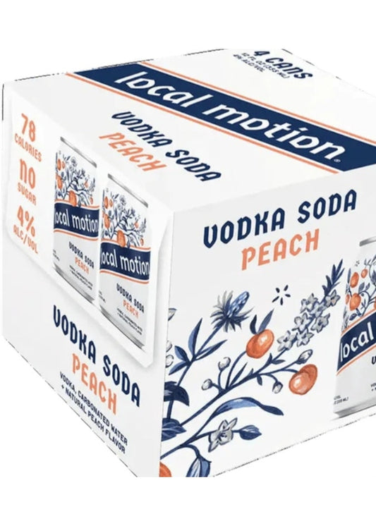4PK LOCAL MOTION Vodka Soda Peach