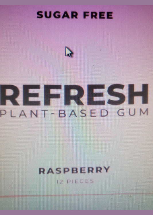 REFRESH Plant-Based Sugar free Gum Raspberry