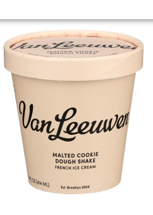 VANLEEUWEN Malted Cookie Dough Shake Ice Cream