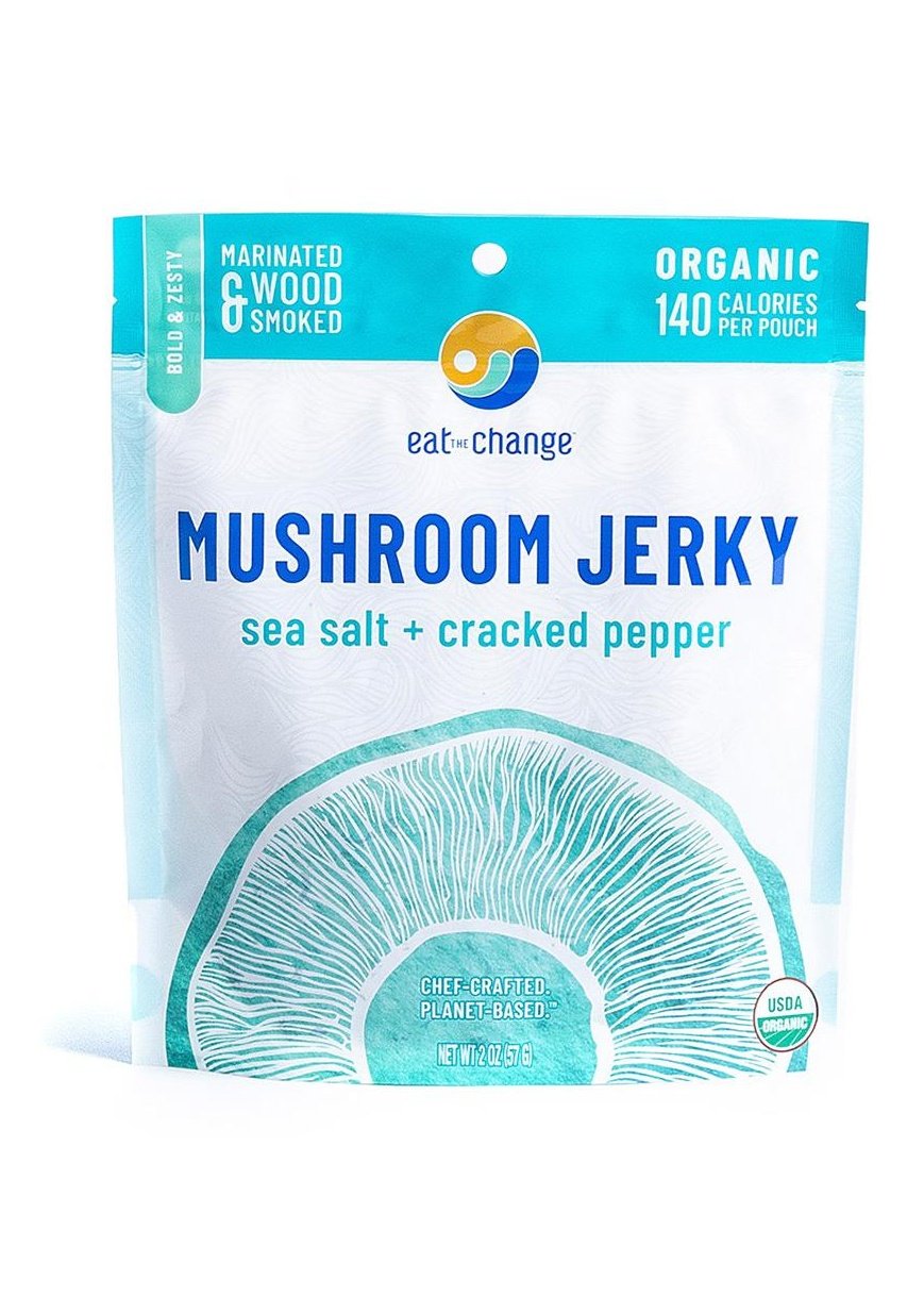 EAT THE CHANGE Sea Salt & Cracked Pepper Mushroom Jerky