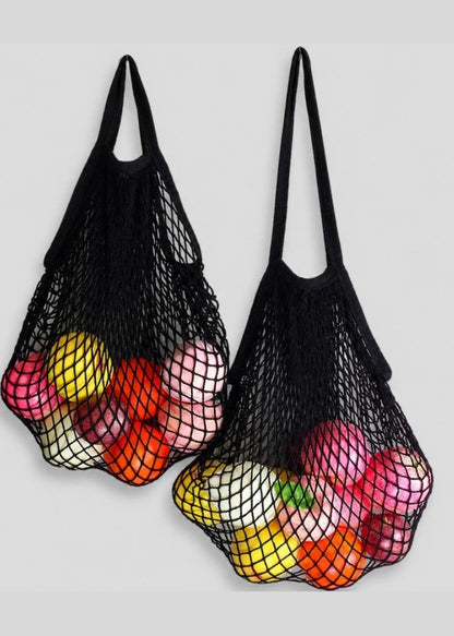 Cotton Woven Mesh Shopping Tote Bag