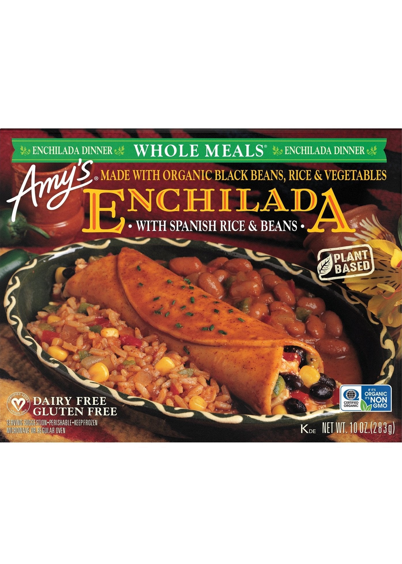 AMY'S Enchilada with Spanish Rice & Beans Meal