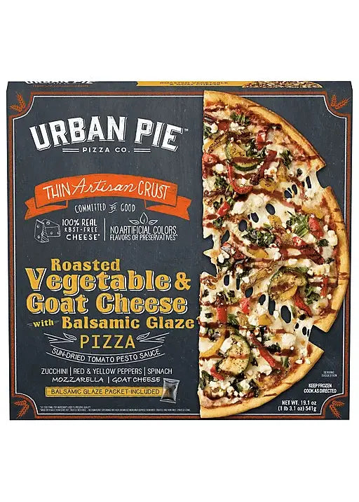 URBAN PIE Roasted Vegetable & Goat Cheese w/ Balsamic Glaze Thin Crust Pizza